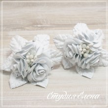 Резиночки для волос Белые розы