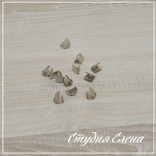 Зажимы для лент 8 мм, темное серебро