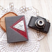 обложка для автодокументов серая